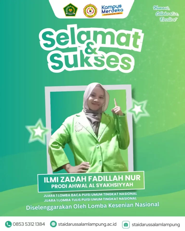 Mahasiswi Prodi AS STAI Darussalam Lampung Memenangkan Lomba Puisi Nasional